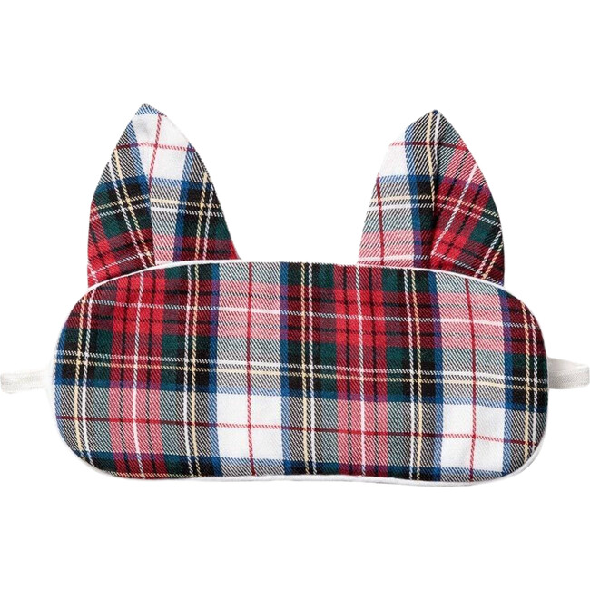 Red Tartan Kitty Eye Mask - Eye Masks - 1