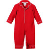 Red Flannel Romper - Pajamas - 1 - thumbnail