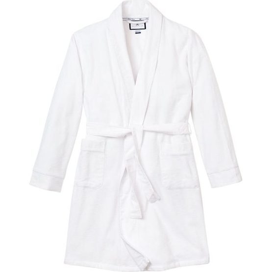 Classic White Flannel Robe - Robes - 1