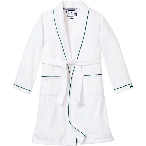 White Robe, Forest Green Piping - Robes - 1