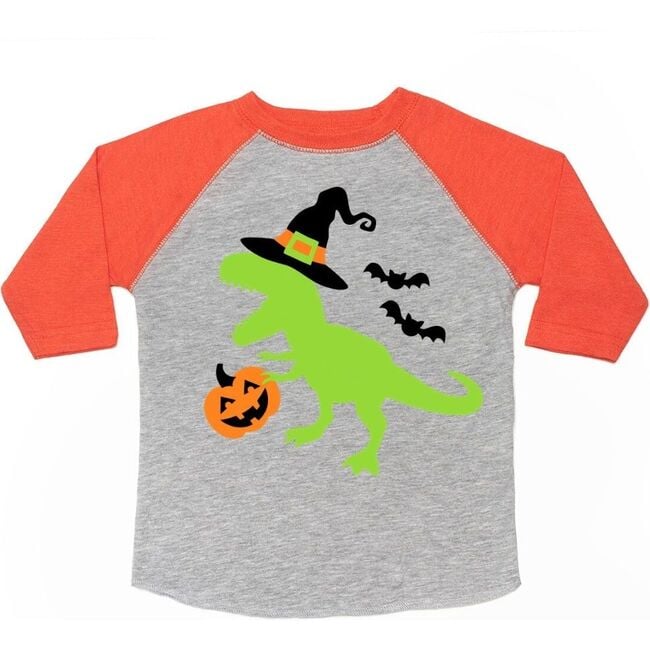 Spookysaurus L/S Shirt, Heather & Orange
