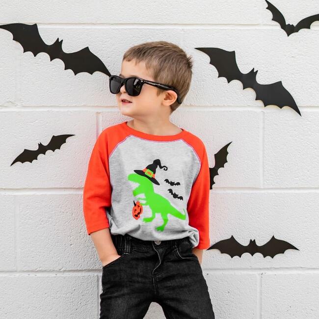 Spookysaurus L/S Shirt, Heather & Orange