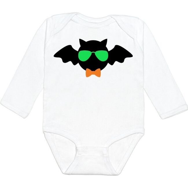 Cool Bat L/S Bodysuit, White - Shirts - 1