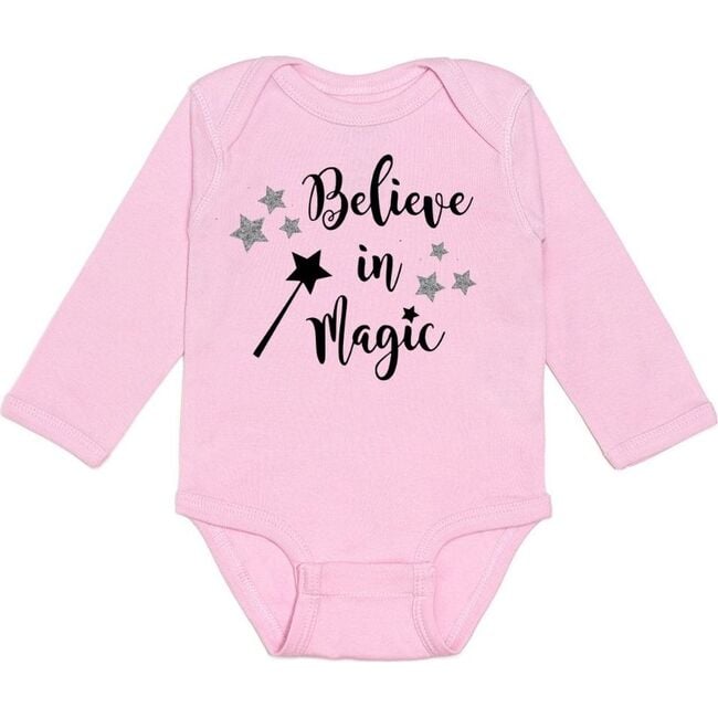 Believe in Magic L/S Bodysuit, Pink