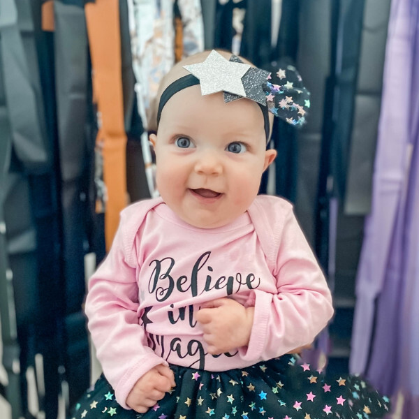 Believe in Magic L/S Bodysuit, Pink