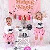 Bat L/S Bodysuit, White - Onesies - 2