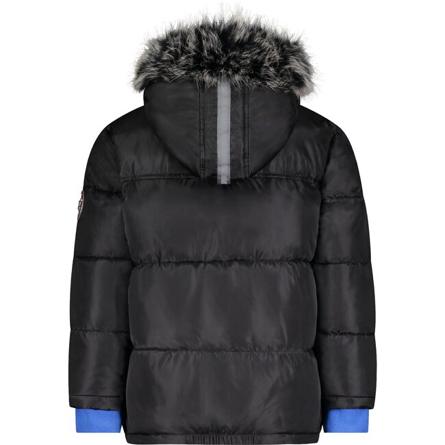 Nordic Coat with Detachable Faux Hood, Black - Jackets - 4