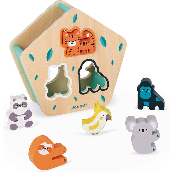 Animal Shapes Wooden Sorting Box (in Partnership with WWF®) - Janod ...