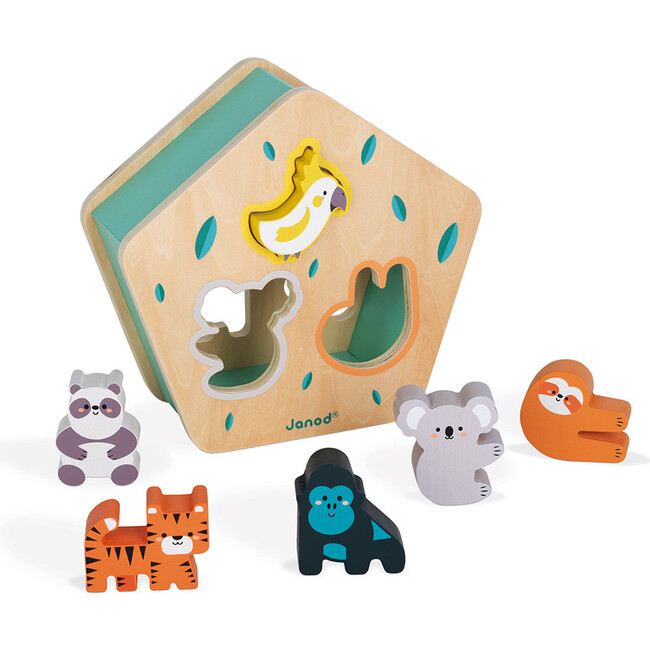 Animal Shapes Wooden Sorting Box (in Partnership With Wwf®) - Janod 