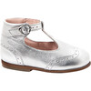 Baby T-Strap Shoes, Silver - Flats - 1 - thumbnail