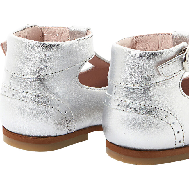 Baby T-Strap Shoes, Silver - Flats - 6