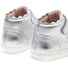 Baby High Top Tennis Shoes, Silver - Flats - 6