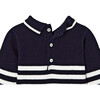 Baby Knit Onesie, Navy Blue & Multi - Onesies - 4