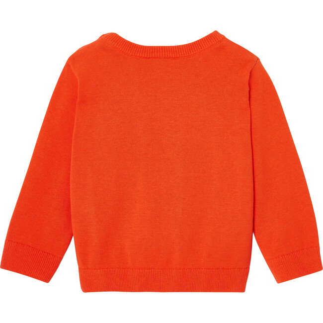 Toddler Intarsia Bear Sweater, Orange