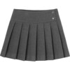 Flannel Kilt Like Skirt, Dark Grey - Skirts - 1 - thumbnail