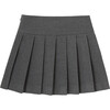 Flannel Kilt Like Skirt, Dark Grey - Skirts - 2