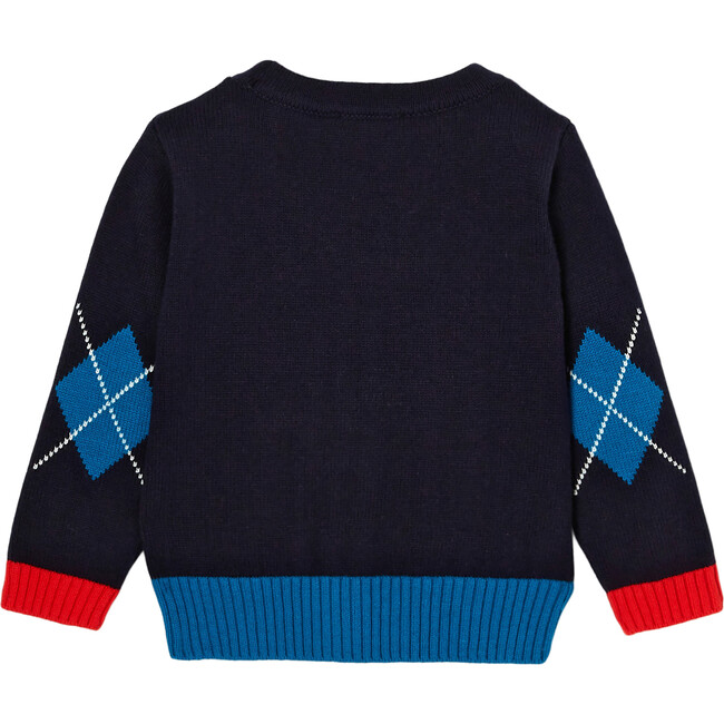 Toddler Cardigan, Navy Blue - Cardigans - 2