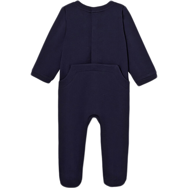 Baby Velvet Footed Pajamas, Navy Blue