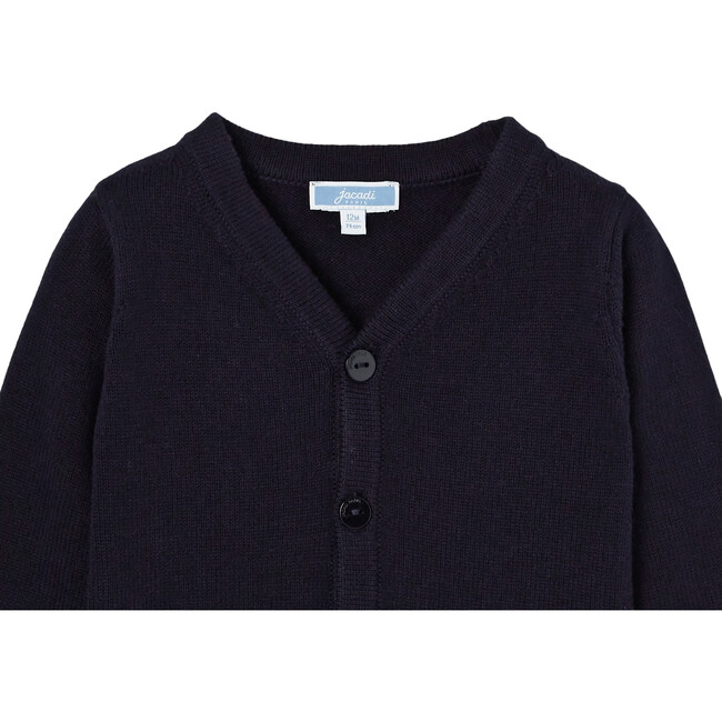 Toddler Cardigan, Navy Blue - Cardigans - 3