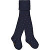 Baby Polka Dot Tights, Navy Blue - Tights - 1 - thumbnail