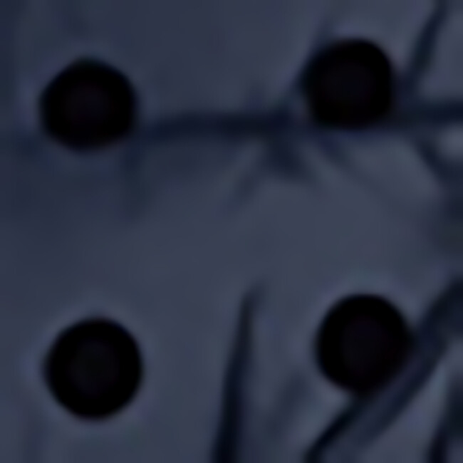 Polka Dot Puffer Jacket, Navy Blue - Jackets - 5