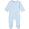Baby Fleece Footed Pajamas, Blue - Pajamas - 1 - thumbnail
