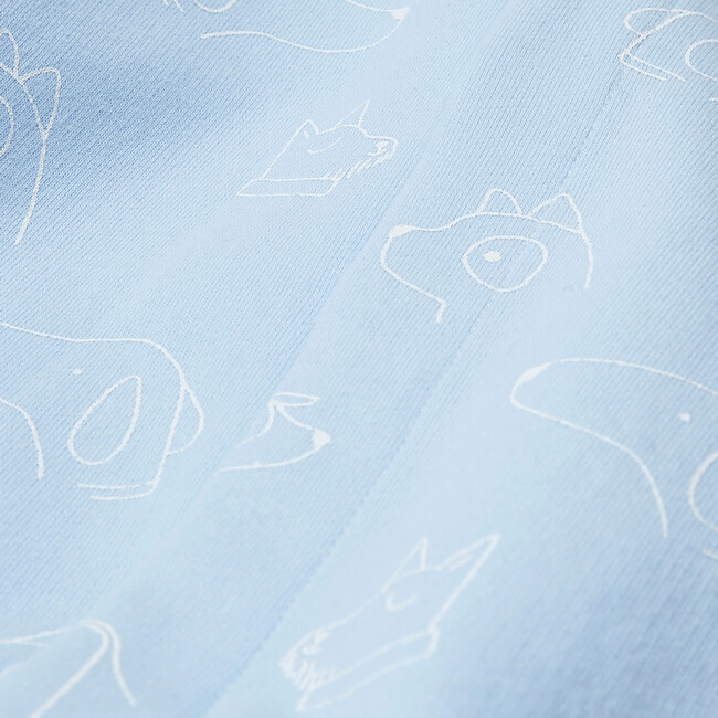 Baby Fleece Footed Pajamas, Blue - Pajamas - 4