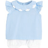 Baby Shorts Set, Blue & White - Mixed Apparel Set - 1 - thumbnail
