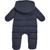 Baby Nylon Snowsuit, Navy Blue - Onesies - 2