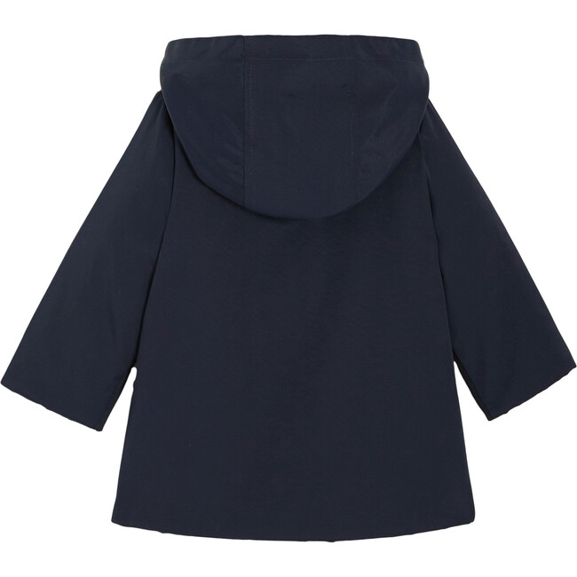 Toddler Coat, Navy Blue & White - Jackets - 2