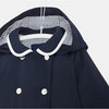 Toddler Coat, Navy Blue & White - Jackets - 3