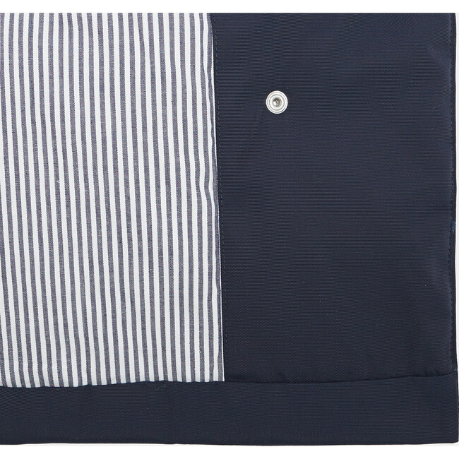 Toddler Coat, Navy Blue & White - Jackets - 4