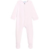 Baby Loop Velvet Footed Pajamas, Pale Pink - Pajamas - 1 - thumbnail