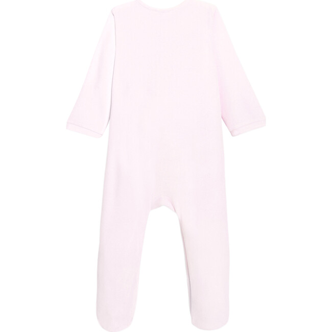 Baby Loop Velvet Footed Pajamas, Pale Pink - Pajamas - 2