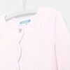 Baby Loop Velvet Footed Pajamas, Pale Pink - Pajamas - 3