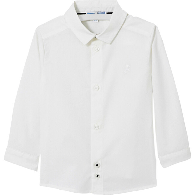 Toddler Oxford Shirt, White - Shirts - 1