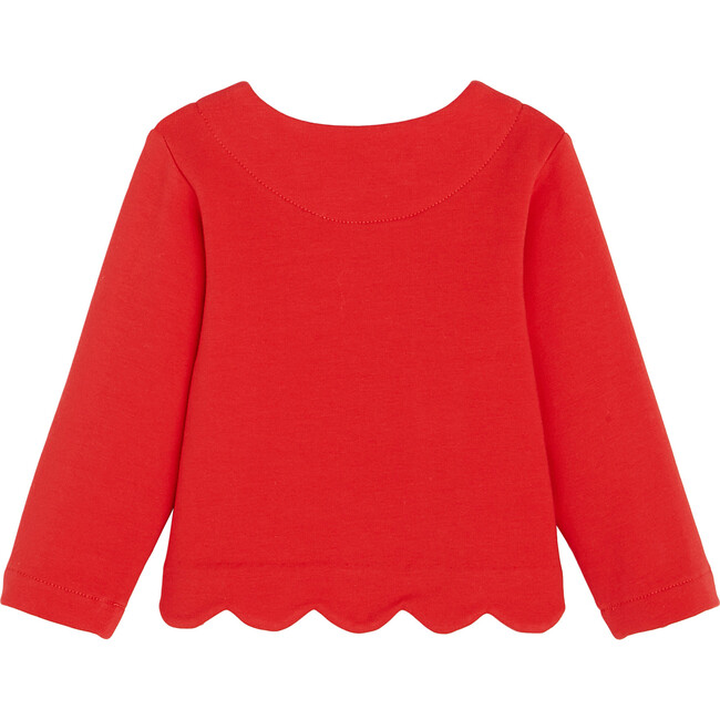 Toddler Fleece Cardigan, Laquered Red - Cardigans - 2