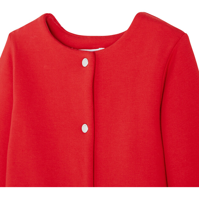 Toddler Fleece Cardigan, Laquered Red - Cardigans - 3