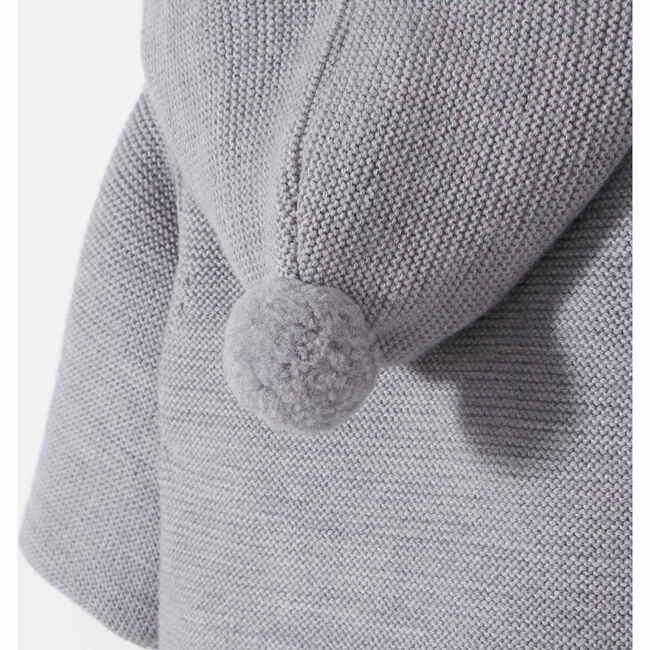 Baby Knit Jacket, Chine Grey - Jackets - 3