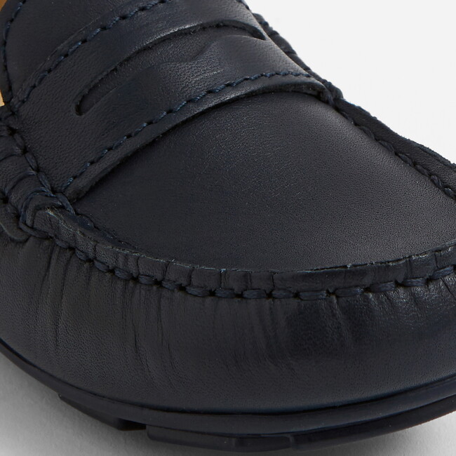 Moccasins, Navy Blue - Flats - 6