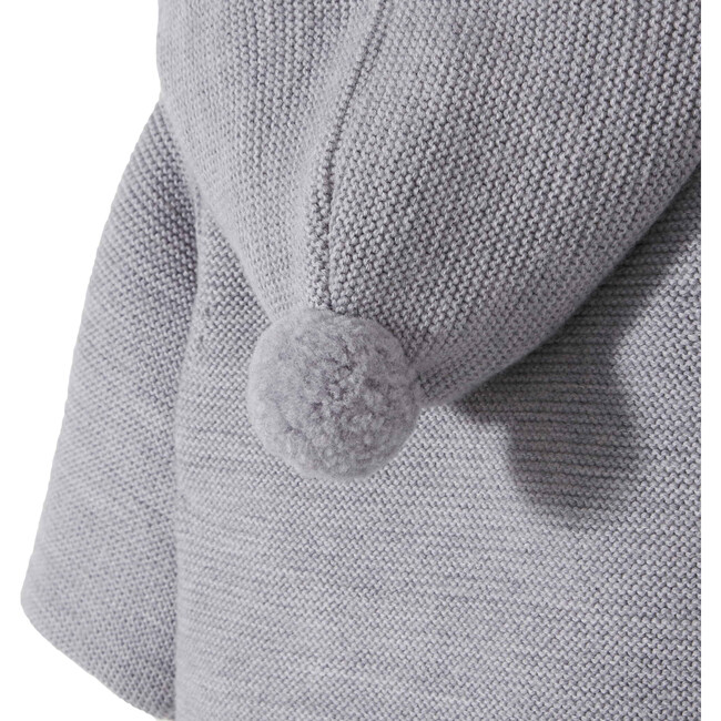 Baby Knit Jacket, Chine Grey - Jackets - 4