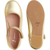 Glazed Leather Mary Janes, Gold - Mary Janes - 3