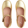 Glazed Leather Mary Janes, Gold - Mary Janes - 4