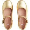 Glazed Leather Mary Janes, Gold - Mary Janes - 6