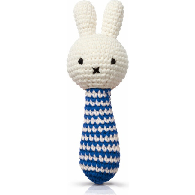 Miffy Rattle Blue Striped With Music - Rattles - 1