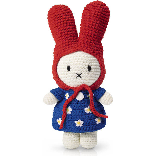 Miffy and her Blue Flower Dress + Red Hat - Dolls - 1