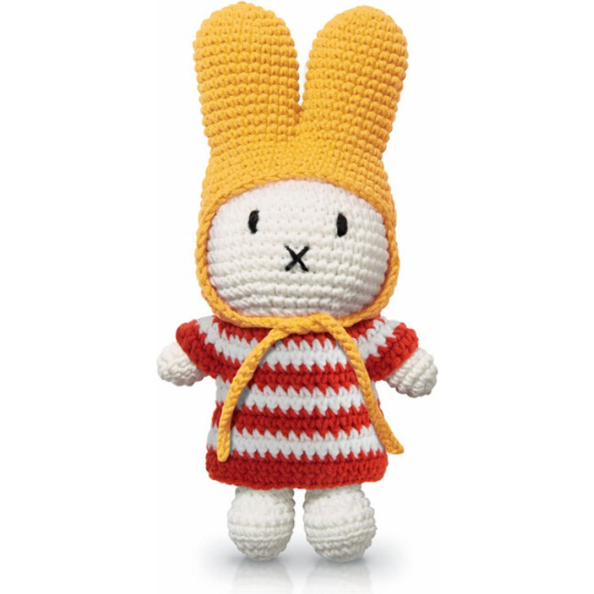 Miffy and her Red Striped Dress + Yellow Hat