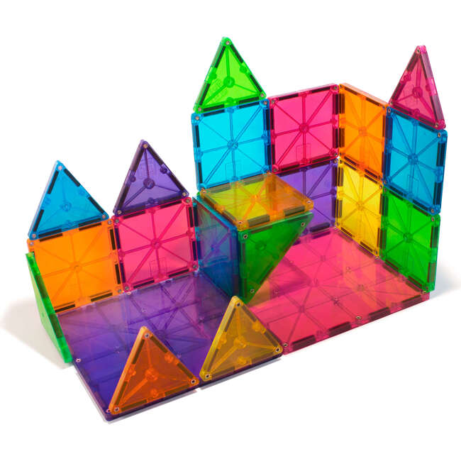 Magna-Tiles Clear Colors 32-Piece Set - STEM Toys - 1
