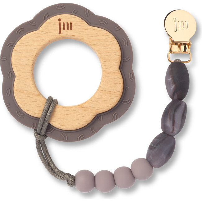 Pewter Teether + Clip Set