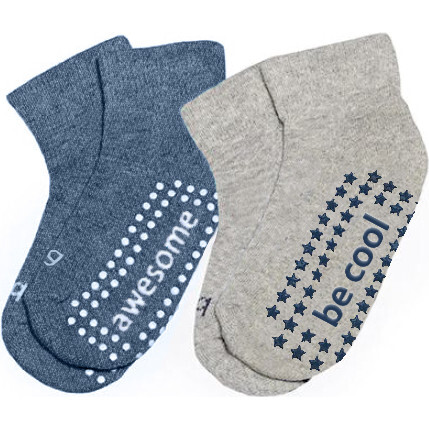 Tommy 2 Pack Grip Socks, Multi - Socks - 1